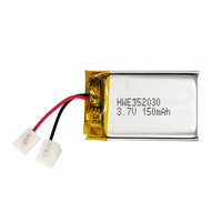 Baterai Lipo Howell 3.7V 150mAh 300mAh 600mAh 352030 dengan sertifikasi UL BIS IEC62133 untuk Headset Bluetooth dan Smart Watch