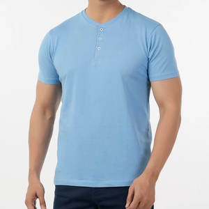 Camiseta de Corte Regular con Cuello Redondo y Botones, Manga Corta, Estilo Vintage, Tejido de Punto, Ajuste Delgado, Color Sólido Personalizado, Anti-Pilling - Product Image 5