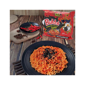 Nouilles instantanées Buldak au goût de poulet épicé certifiées Halal avec options d'emballage en vrac/en vrac, boîte de farine de blé frite, sac - Product Image 5