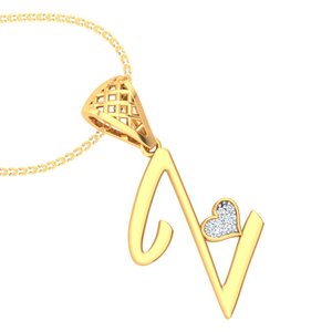 Ishi เพชรหรูหรา18K ทอง Z ตัวอักษรห้องปฏิบัติการปลูกจี้เพชร - Product Image 2