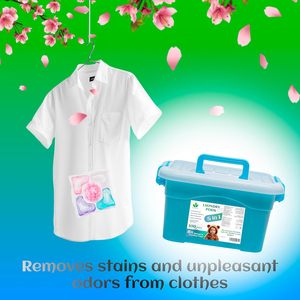Recién llegado, cuentas de detergente para ropa, fórmula de alta concentración, antibacteriano y cuidado de telas - Product Image 5