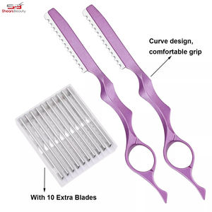 มีดโกนใบมีดสแตนเลสคมสำหรับร้านตัดผมเครื่องมือสำหรับช่างทำผมแบบบาง2025ออกแบบโลโก้ใหม่ - Product Image 2