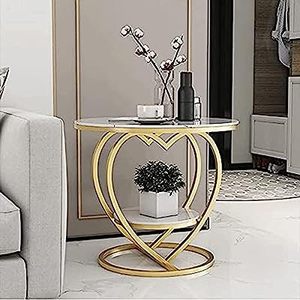Table de meubles en métal moderne avec dessus en marbre pour décor de table de bureau de restaurant de salon couleur blanche et marron tables modernes - Product Image 3