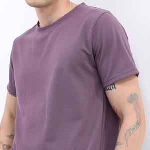 Nouveaux t-shirts 100% coton de haute qualité pour hommes en O Neck Design T-shirt à manches courtes de couleur unie contrastée pour hommes pour les vêtements d'été - Product Image 6