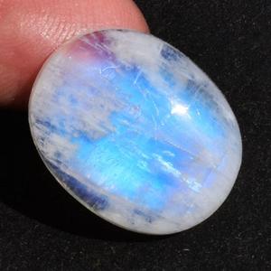 Piedra Lunar Arcoíris Blanca y Azul, Forma Ovalada, Tamaño 20x16x7 MM, Alta Calidad, Personalizable, Joyería Manual con Gemas Sueltas - Product Image 2