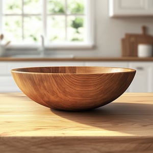 Bol à chocolat de style coréen en bois d'acacia fait main de qualité supérieure, écologique et biodégradable pour les fêtes de l'Aïd et du Ramadan - Product Image 4