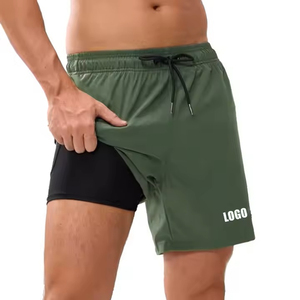 Pantalones Cortos de Compresión con Logotipo Personalizado para Atletas Profesionales, Hechos con Tela Elástica de Poliéster y Spandex que Absorbe la Humedad - Product Image 1