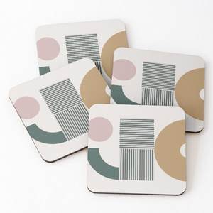 2024 gros personnalisé magnifique en bois avec émail impression ardoise sous-verres en vrac tapis carrés et tampons tasse sous-verre pour boisson Bar cuisine - Product Image 4