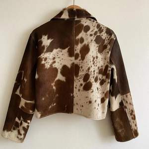 <b>Men</b> Genuine Cowhide Leather Fur <b>Jacket</b> Black <b>White</b> Cow Print Biker Style | Factory Direct | Bulk Supply | Wholesale - Product Image 6