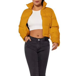 Windproof <b>Jacket</b> Latest Design Serviced <b>Women</b> <b>Cropped</b> <b>Puffer</b> <b>Jackets</b> Wholesale Customized High Quality Professional Manufacturer - Product Image 1