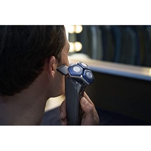 Afeitadora Eléctrica Recargable Húmeda/Seca con Recortador Desplegable, Triple Cuchilla, IPX7, Rotatoria, Inalámbrica, Lavable, con Repuestos - Product Image 4