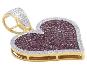 Nouveau Design Premium Qualité Plaqué Or 925 Argent Moissanite 4 CT VVS1-VVS2 Clarté Pendentif en Forme de Coeur Charme Style Hip Hop - Product Image 2