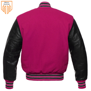 Veste universitaire à col montant de haute qualité en gros d'usine, logo frontal, motif uni, tissu en laine, hiver, homme - Product Image 4