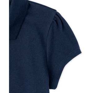 Uniforme Escolar de Piqué Elástico Suave para Niñas de Talla Grande de The Children's Place, 97% Algodón, 3% Elastano, Diseño con Volantes - Product Image 3