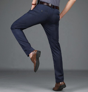 Pantalon en coton sergé droit de qualité supérieure pantalon de travail d'affaires décontracté pour hommes uniformes de travail longs fabriqués en INDE - Product Image 2