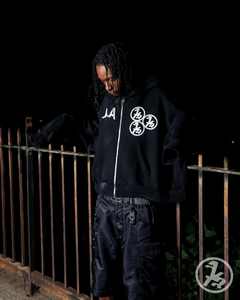 OEM nouvelle mode fabricant personnalisé fermeture éclair graphique French Terry 500Gsm hommes lourd sweat à capuche zippé - Product Image 5