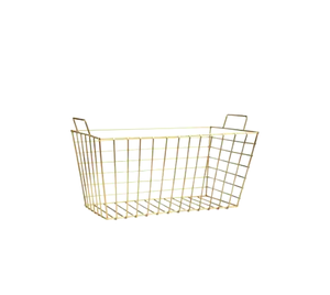 Cestas organizadoras de almacenamiento de metal para el hogar de tendencia superior con acabado dorado llamativo Alta durabilidad Precio al por mayor de calidad superior - Product Image 2