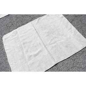 Tapis turc vintage 3,7x5,1 pieds, tapis patchwork blanc - Product Image 2