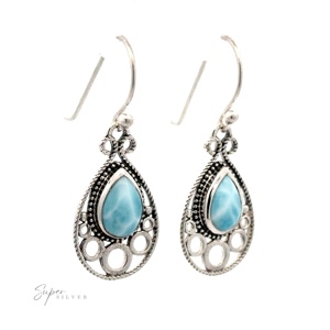 Pendientes Larimar en forma de lágrima - Product Image 5