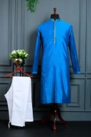 Pyjama Kurta en soie pour hommes indiens de superbe qualité élégant tenue de festival ethnique pour les fêtes Collection exclusive Pyjama Kurta