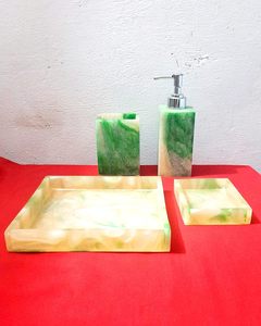 Accessoires de salle de bain en marbre au design élégant Ensemble de salle de bain artisanal disponible au prix de gros - Product Image 5