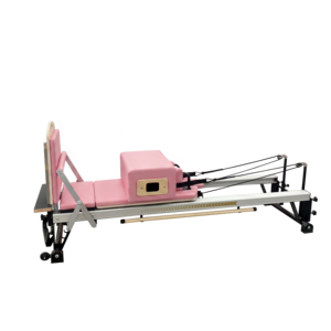 Reformer Pilates Télescopique Professionnel Premium Noir avec Barre de <span class=keywords><strong>Pied</strong></span> Réglable Certifiée CE et Ressort Renforcé <span class=keywords><strong>pour</strong></span> Entraînement de Fitness et Renforcement du Core - Product Image 5
