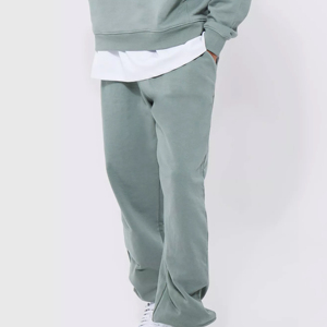 Sudadera con capucha y pantalones de chándal con logotipo personalizado de 500 GSM 100% algodón en blanco - Product Image 5