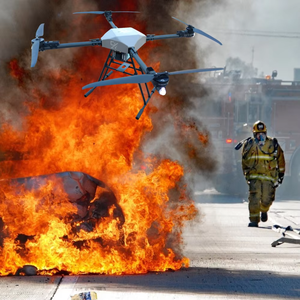 โดรนพ่นไฟแรงลมสูงเพื่อประสิทธิภาพที่คงที่ในสภาพอากาศไม่เอื้ออำนวย UAV ที่ติดตั้งลำโพง - Product Image 5