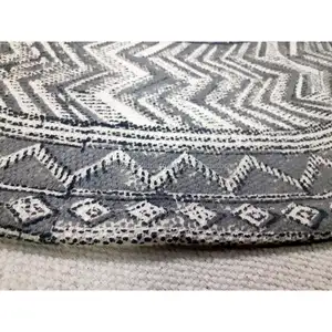 Tapis ronds en coton indien motif de petite à grande taille fait à la main Vintage art et artisanat lavable tapis écologique ovale grands tapis