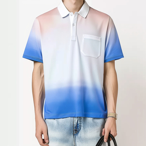 Premium Quality Tie-<b>Dye</b> Men's for Polo Shirts Soft <b>Material</b> Sustainable Anti-Wrinkle Quick Dry Breathable Solid Pattern - Product Image 2