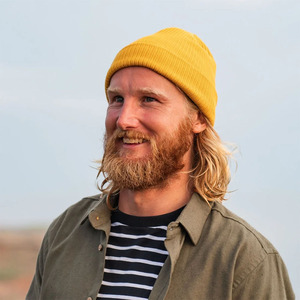 Bonnets de haute qualité pour hommes, couleur jaune, bonnet en tricot chaud d'hiver, bonnet à revers doux et chaud, bonnets de ski avec taille personnalisée - Product Image 6