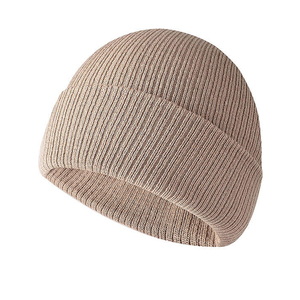 Chapeau beanie en tricot doux et épais de style classique, imprimé par sublimation, jacquard commun, couleur personnalisée pour unisexe - Product Image 1