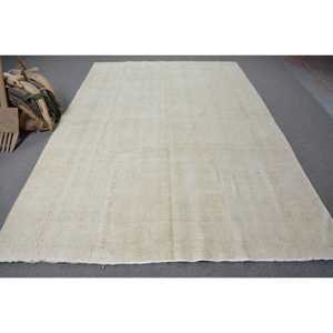 พรม, พรมตุรกีขนาด 6.9x10.3 ฟุต, พรมโมร็อกโกสีขาวทำจากขนสัตว์ - Product Image 1