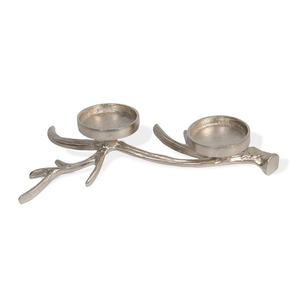 Portavelas decorativo moderno de corazón de Metal plateado y Base de madera para decoración del hogar regalo de boda y regalos de aniversario de mesa - Product Image 4