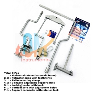 Système de rétracteur Skyhook RULTRACT de qualité professionnelle, manuel, en acier inoxydable de qualité médicale, pour chirurgie cardiovasculaire - Product Image 1