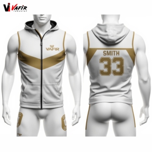 Ensemble de maillots de football 7v7 personnalisés, respirants, sans manches, avec impression par sublimation - Product Image 6