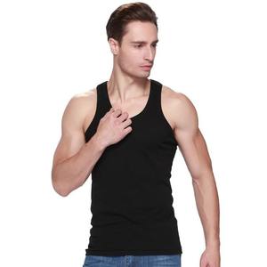 Camiseta sin mangas de entrenamiento sin mangas de algodón 100% con logotipo personalizado directo de fábrica para hombre, estilo informal de secado rápido para correr y entrenar - Product Image 3