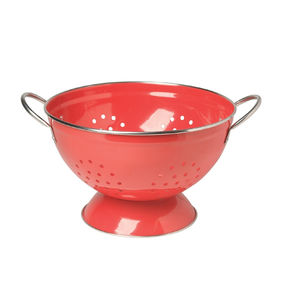 304 Grade Stainless Steel Colander Durable Modern Style Colander In Red Color Elegant For Home Kitchen Usage In Wholesale Price - Product Image 1