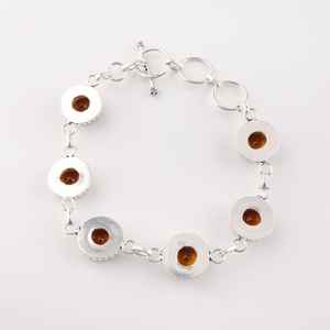 Citrine Gemstone Oval Cut Sterling Silver Simple Classic Design Luxury <b>Charm</b> <b>Bracelet</b> November <b>Birthstone</b> Handmade Jewelry for - Product Image 3