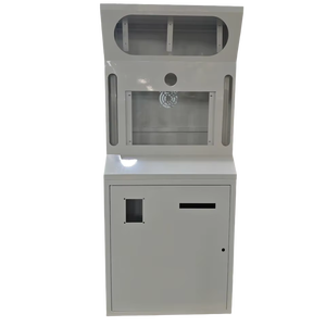 Recinto de estación de control de acero para uso público con recortes de placa frontal personalizables y carcasa de componente interno - Product Image 1