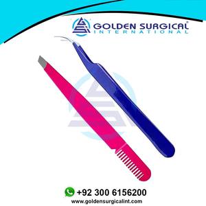 Stainless Steel <b>Tweezers</b> Set Professional Curved <b>Tweezer</b> <b>for</b> Eyebrows & Pointed Tip <b>Tweezer</b>, Best Facial Hair Splinter <b>Blackhead</b> - Product Image 2