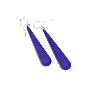 Pendientes de Resina con Forma de Gota de Agua Morados, Únicos y Bonitos, Pendientes Clásicos de Alta Calidad, Joyería Acrílica para Mujer - Product Image 1