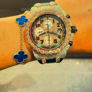 Relojes Iced Out VVS Moissanite | Diseño de esqueleto de lujo | Probador de diamantes al por mayor aprobado - Product Image 1