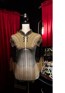 Exports ODM Handmade Sequin Design Adult Party Wrap with Long <b>Fringes</b> and Fancy <b>Beaded</b> Polyester for Club Wear - Product Image 3