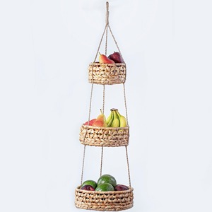Cesta de frutas de jacinto de agua, precio económico, cestas colgantes, contenedor para almacenamiento en la cocina, decoración - Product Image 4