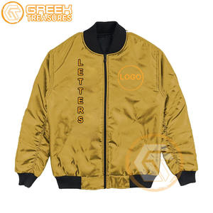 Personalizado Alpha Satin bordado Varsity Jacket Fraternity alta calidad transpirable griego Apparels Phi hombres chaquetas al por mayor - Product Image 3