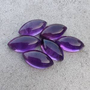 พลอยอเมทิสต์ธรรมชาติขนาด4x6มม. ถึง20x30มม. อัญมณีหลวมแบบแบนสำหรับทำเครื่องประดับต่างหูทองเงิน - Product Image 4