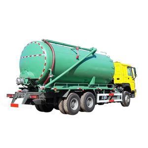 Camion d'aspiration des eaux usées Howo 6x4 diesel d'occasion, réservoir sous vide de 16 m³ avec pompe - Product Image 5