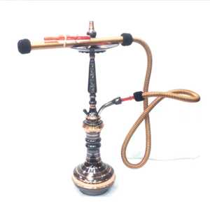 Cachimbas de Latón Faraónicas, Lacadas de Lujo, Latón Macizo de Primera Calidad, Cachimba Farida Mediana, Mesala, Óxido de Cobre - Product Image 5