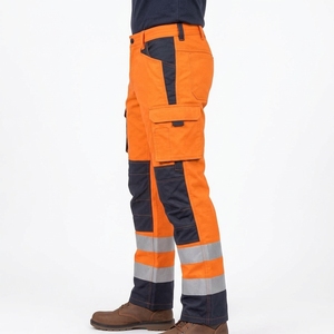 <b>Men</b> Safety <b>Pant</b> High Visibility <b>Work</b> Trousers Reflective Tape Durable Fabric Breathable Construction Comfortable Industrial Wear - Product Image 6